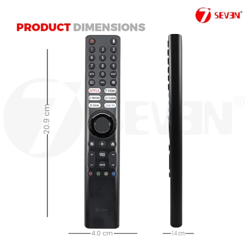 Image of 7SEVEN Compatible with Mi Xiaomi X Series Smart Google TV Remote Control Model MI Version 24 Suitable for Ultra HD 4K QLED TV with Bluetooth Voice Command and Hotkeys - Pairing Must !