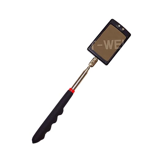 TOAN 点検鏡 LED ライト付き インスぺクションミラー 四角型 53×83mm 作業工具 点検ミラー 1本入り