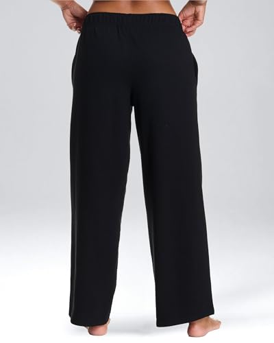 bebe Jogger or Wide Leg Sweatpants for Women, French Terry Baggy Sweatpants with Pockets, Womens Sweats3