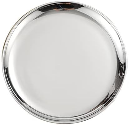 Amazon｜トレイステンレス 丸型 お盆 ステンレス鋼製 丸盆 カフェ