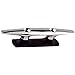 Perko 1326DP2CHR Chrome-Plated Open Base Cleat with Black Polymer Base - 6-1/4" Length with 3-5/8" x 7/8" Base