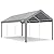 COBIZI Carports 10x20 Heavy Duty Car Canopy Garage 2.0, Carport Car Tent Outdoor Shelter Upgrade Waterproof & UV Protected with Windproof Ropes & Built-in Sandbags for Cars, Trucks and Boats, Gray