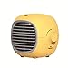 Chłodziarki parowe mini wentylator klimatyzacyjny, osobista chłodziarka powietrza USB, biurkowe chłodziarki parowne z nawilżaczem, elektryczny wentylator w aerozolu wodnym, ultra-cicha przenośna klimatyzacja (kolor: Żółty)