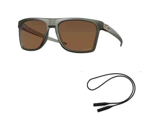 Oakley OO9100 Sunglasses Bundle: OO 9100 LEFFINGWELL 910011 Leffingwell Matte Olive Ink Pr and Universal Anti-slip Silicone Leash2
