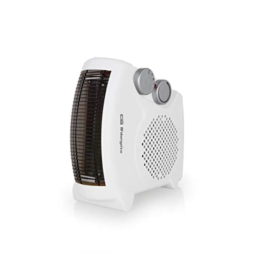 Orbegozo FH 5040 Calefactor eléctrico 2 en 1, Termostato Regulable, 2000W, 2 Posiciones de Calor, función Ventilador, Negro
