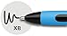 Schneider Slider Memo XB (Extra Broad) Ballpoint Pen, 1.4 mm, Light Blue Barrel, Black Ink, Box of 10 Pens (150201)