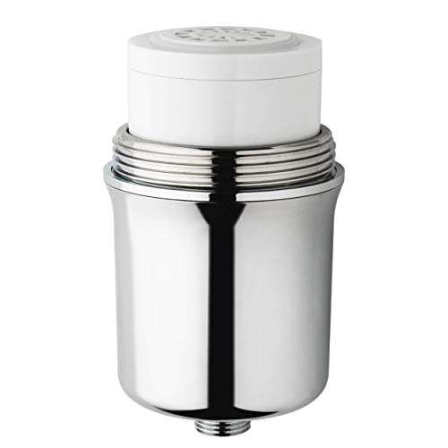 iSpring FSF1 15-Stage Universal Shower Filter Replacement Cartridge, Removes Chlorine, Sediment, Heavy Metal, and Odor, Improves Conditions of Skin, Hair, and Nails, High Output No Clog, White