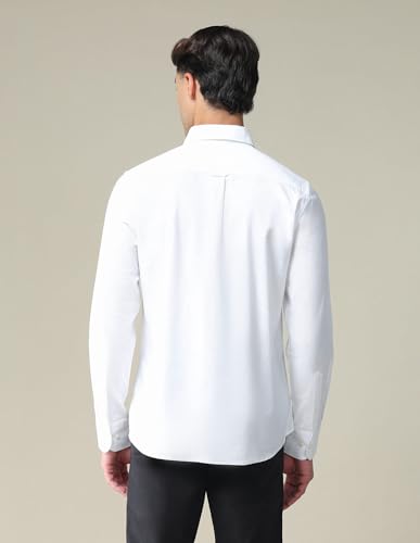 Image of U.S. POLO ASSN. Solid Slim Fit Shirts for Men - 100% Cotton, Full Sleeve Mens Casual Shirts