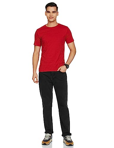 Image of Amazon Brand - Symbol Men's Solid Cotton T Shirt | Round Neck | Half Sleeve | Plain-Regular Fit (Available in Plus Sizes)