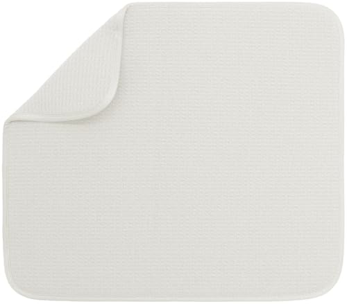 S&T INC. Dish Drying Mat, 16” x 18”, Absorbent Microfiber Kitchen Counter Mat, Dish Drying Pad...