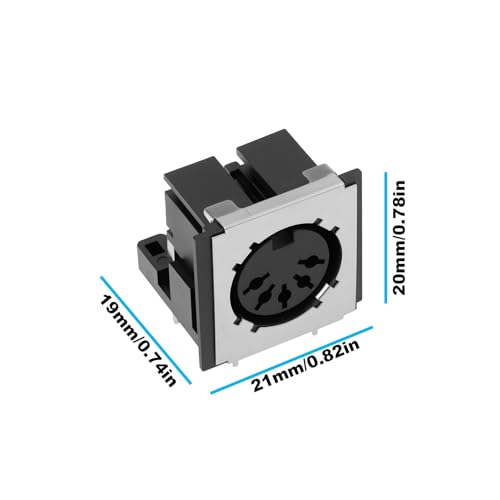 Conectores DIN hembra 5 pines con blindaje x4 miniatura 4