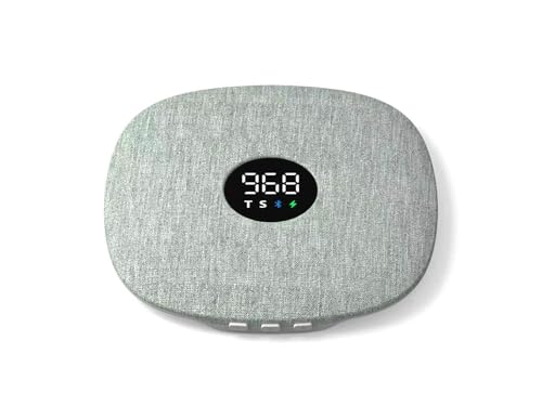 Image of Dual Bone Conduction Pillow Speaker, LED Display, Two Listening Modes, Two Playback Modes, 955 Minute Timer Adjustment, 16 Hour Battery Life for Sleep Aid (Light Gray)