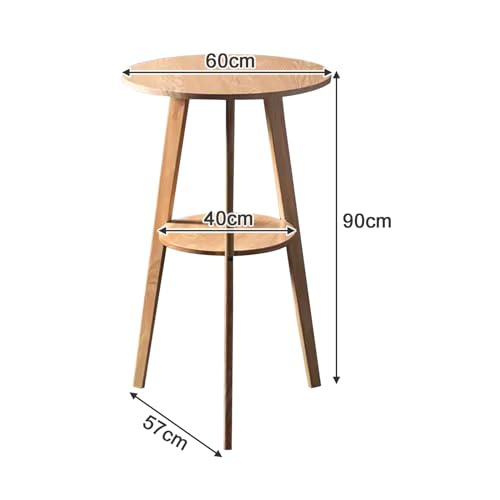 Mesa de pub de madera para espacios pequeños con almacenamiento integrado 3