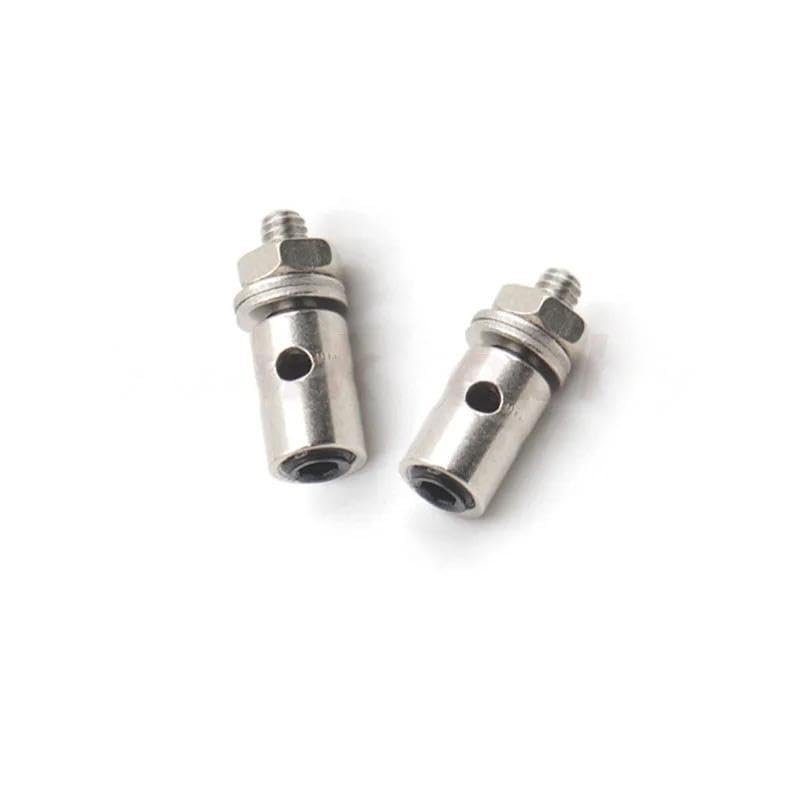 10/20/30/40PCS 1.3mm 1.8mm 2.1mm Push Rod Connector Stopper Metal Quick Adjuster and L-Shaped Hexagon Wrench for Airplane Part DIY RC (20PCS 2.1mm)