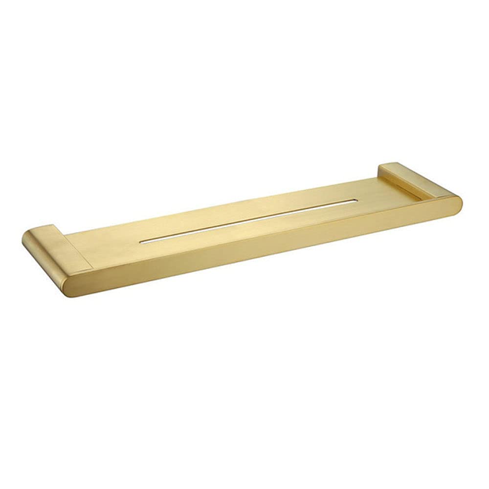 VVW&LIU Accesorios de baño de Oro Cepillado Juego de herrajes Toallero Barra de riel Toallero Soporte de Papel Gancho para Bata Jabonera Cepillo de Inodoro, Estante