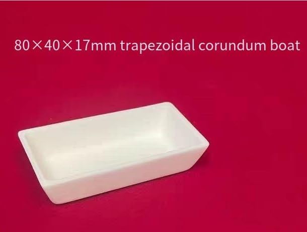 99.5% Alumina Trapezoid Corundum Crucible - High-Temperature Ceramic Sintered Crucible 80x40x17mm for Laboratory 1pc