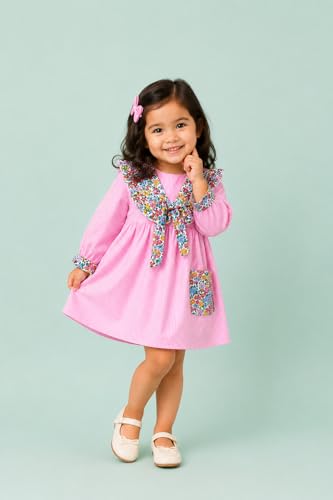 Image of Kidbea Girls Cotton Dresses | Stylish Printed & Checked Frocks | Party, Casual Summer Dress Collection for Kids