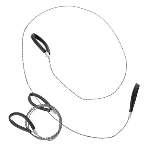 Toddmomy Emergency Survival Wire Saw Outdoor Cutting Cable Steel Wire Hand Saws for Camping