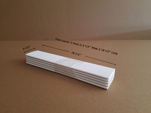 Shutter Louver Replacement Kit 5 Pack 3-1/2' x 7/16' x 18-1/2'-Hardwood Painted Including Touch-up...
