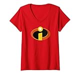 Womens Disney Pixar Incredibles Logo Halloween Costume V-Neck T-Shirt