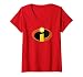Womens Disney Pixar Incredibles Logo Halloween Costume V-Neck T-Shirt