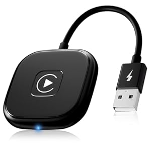 LXJADAP CarPlay Draadloze adapter, voor Wired Apple CarPlay draadloze adapter, compatibel met auto’s vanaf 2016 en iPhone iOS 10+, Black Car Play Dongle Plug-and-Play, 5GHz Wi-Fi Wireless CarPlay