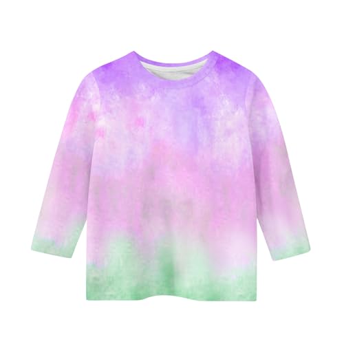 Teen Girls Cute Print Shirts 2025 Trendy Preppy 3/4 Sleeve Tops Spring Summer Lightweight Casual Tshirts Crewneck Tee2