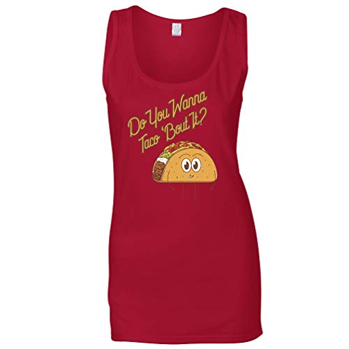 Alimentation nouveauté Veste D'été Do You Wanna Taco « Bout It Pun Red X-Large