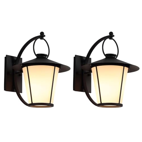 Lámpara de pared de cristal estilo farol vintage exterior para jardín