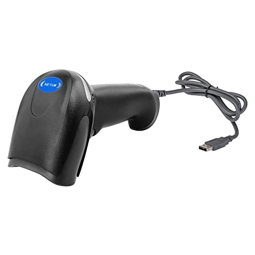NETUM F18W Barcode Scanner package contents including scanner, USB cable, wireless receiver, and user guide.