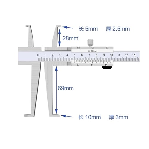 Calibrador Vernier de Acero Inoxidable 9-150mm miniatura 2
