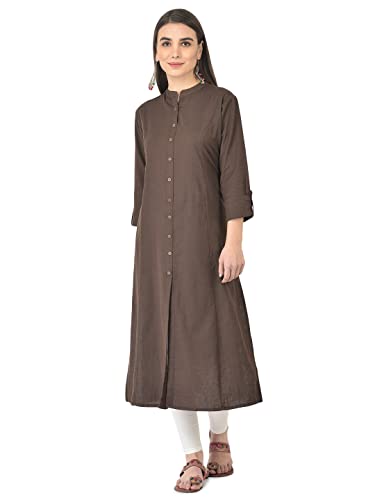 Image of Pistaa's Women's Cotton Regular Fit Casual Kurta