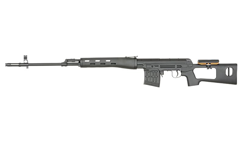 Réplica de Rifle de Francotirador de Airsoft Modelo Dragunov SVD o SWD accionado por Muelle de plástico y Metal de la Marca AGM - Potencia 1,2 Julios