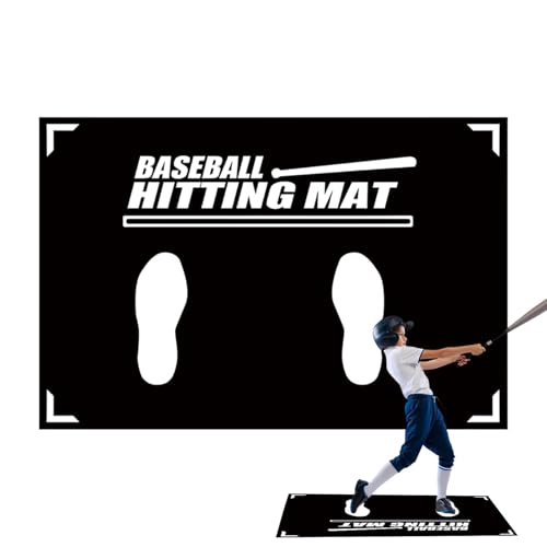 Baseball Mats for Hitting - Baseball Non-Slip Hitting Stances Mat,Outdoor Baseball Training Supplies, 90x60cm/35.43x23.62 Inch Home Plate Mat for Baseball Or Softball