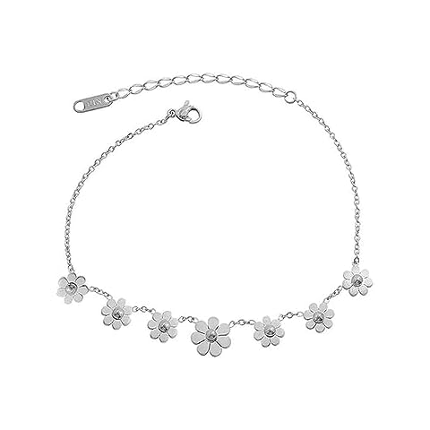 IMINI Daisy Flower Adjustable Anklet for Women Cover