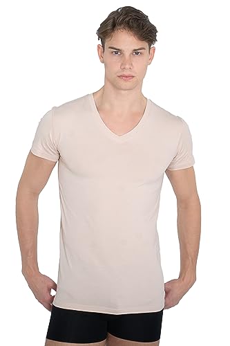 Invisible Organic Stretch Cotton Business Undershirt v-Neck2