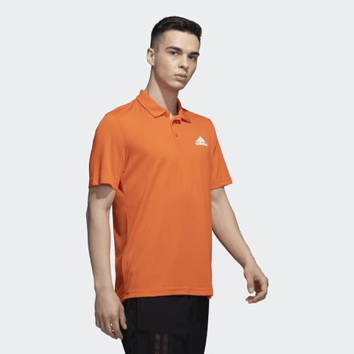 Image of adidas Men's Polyester Geometric Regular Fit Polo Shirt