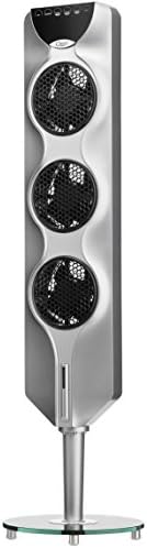 Ozeri 3x Tower Fan (44") with Passive Noise Reduction Technology, Grey