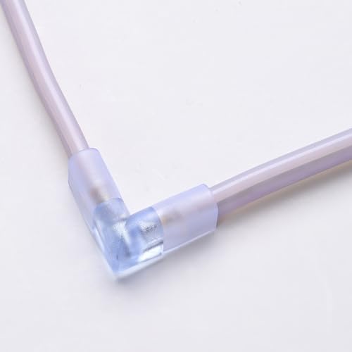 Image of Yescom 10 Sets of L Shape Corner 2 to 1 Wire Splice Connector with 2-Pin | for BiLume 2700K Sunset Glow Warm White AC110-120V LED Neon Rope Lights