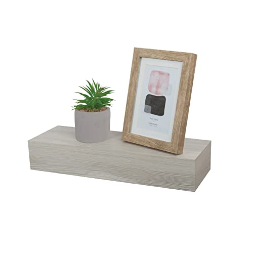 Kiera Grace, groß Rustikales Wandregal mit Bauernhof, modernes dekoratives Holz, klein, klobig, schwebend, für Zuhause, Zimmer und Büro, 12,7 x 39,5 x 7,9 cm, Grau Cover