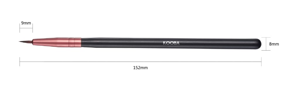 KOOBA Makeup Fine Point Eyeliner Pinsel 2 Stück, Tragbarer Augengel Foundation Pinsel, Beauty Kosmetik Werkzeug für Professionelle und Reisen, 2 Stück