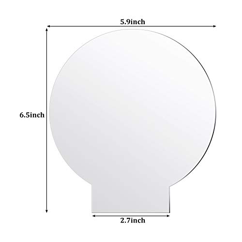 6 Pieces Acrylic Sheets Clear Cast Board 0.08 Inch/ 2 Mm Thick Transparent Acrylic Panel For Led Light Base Signs Diy Projects Craft (Round) #TOP1