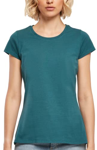 Build Your Brand Camiseta básica para Mujer, Verde petróleo, XL