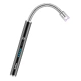 SunMine Candle Lighter Electric Arc Lighter USB Rechargeable Lighter with 360° Flexible Neck LED Dis