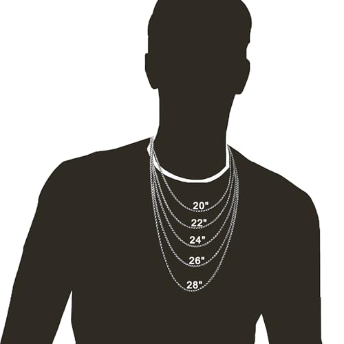 YL Cross Necklace for Men 316L Stainless Steel Jesus Christ Pendant Jewelry Rolo Chain for 20″ 22″ 24″ 26″ 28″4