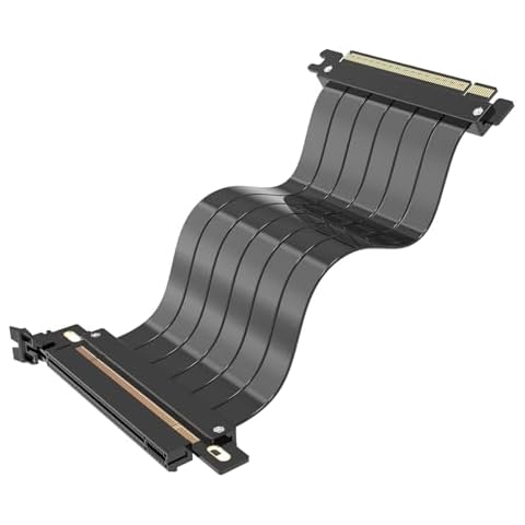 XROLAND PCIE3.0 Extension Cable GPU Vertical Bracket RiserCable 90°/180° GPU Extension Line Shielded Computer PCIe3.0 X16 VGA Card Bracket Mount Cover