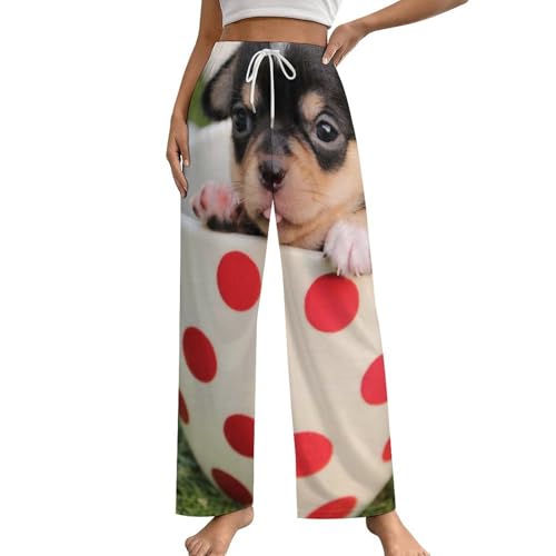 Pyjama chien femme pantalon confortable taille S à poches