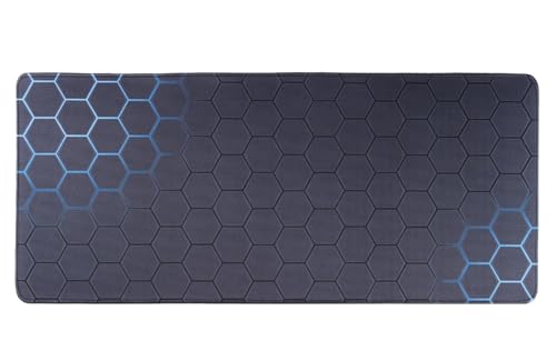 Image of Saco XXL Gaming Mouse Pad for PC - Large Desk Mat 900x400x3mm, Extended Non-Slip Rubber Base, Waterproof Surface, Hexagonal Pattern, Big Keyboard Mouse Pad for Office & Home Setup