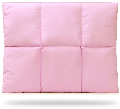 Image of ProElite Puffy Tablet Sleeve Case Upto 11.5 inch for idea tab 11 /M11 /Galaxy Tab A11+ /A9+ /S11 /S9 /S8 Oppo Pad SE 11 inch / OnePlus Pad Lite 11 inch / iPad 10.2 /Air 10.9 /Pro 11 /Mi Pad 7, Pink
