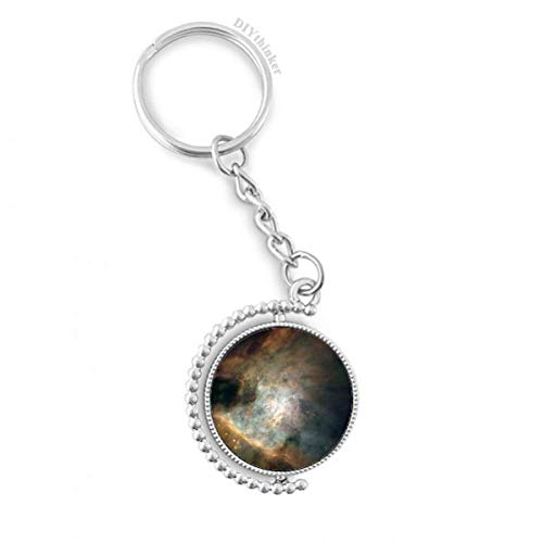Cadena de la llave rotativa antienredos con diseño de nebulosa esmeralda